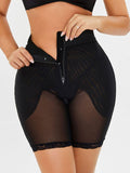 Full Size High-Waisted Lace Trim Shaping Shorts - Trendsi