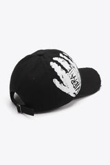 VIBRA Graphic Distressed Adjustable Baseball Cap - Trendsi - Flyclothing LLC