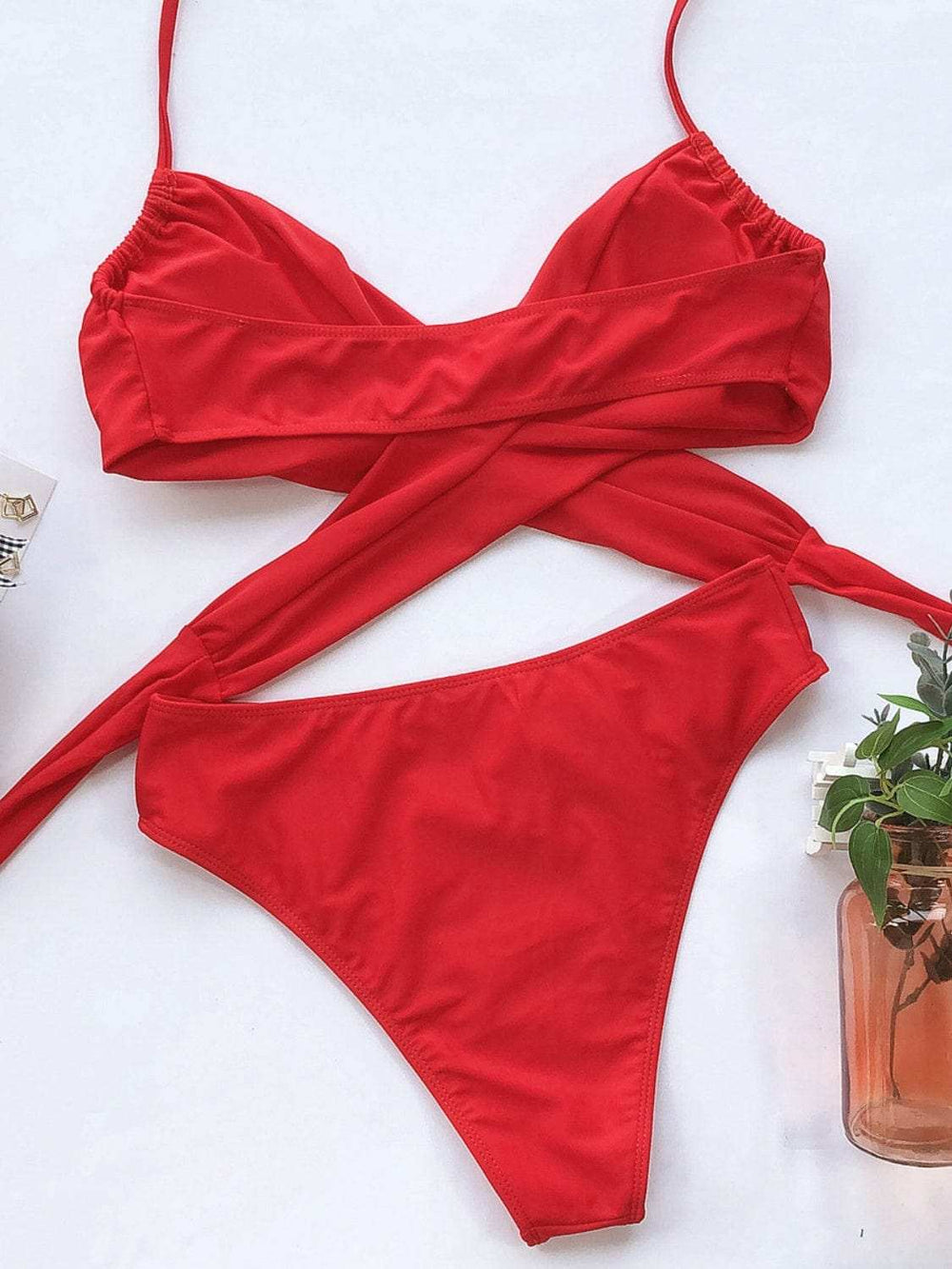 Halter Neck Two-Piece Bikini Set - Trendsi - Flyclothing LLC