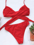 Halter Neck Two-Piece Bikini Set - Trendsi