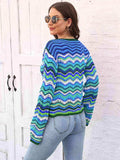Striped Openwork Tied Cardigan - Trendsi - Flyclothing LLC