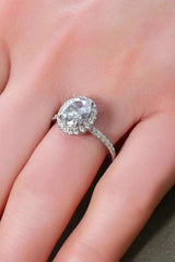 2 Carat Moissanite 18k Platinum-Plated Ring - Trendsi - Flyclothing LLC