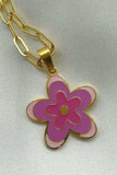 Flower Pendant Stainless Steel Necklace - Trendsi - Flyclothing LLC