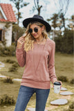 Square Neck Long Sleeve Blouse - Trendsi