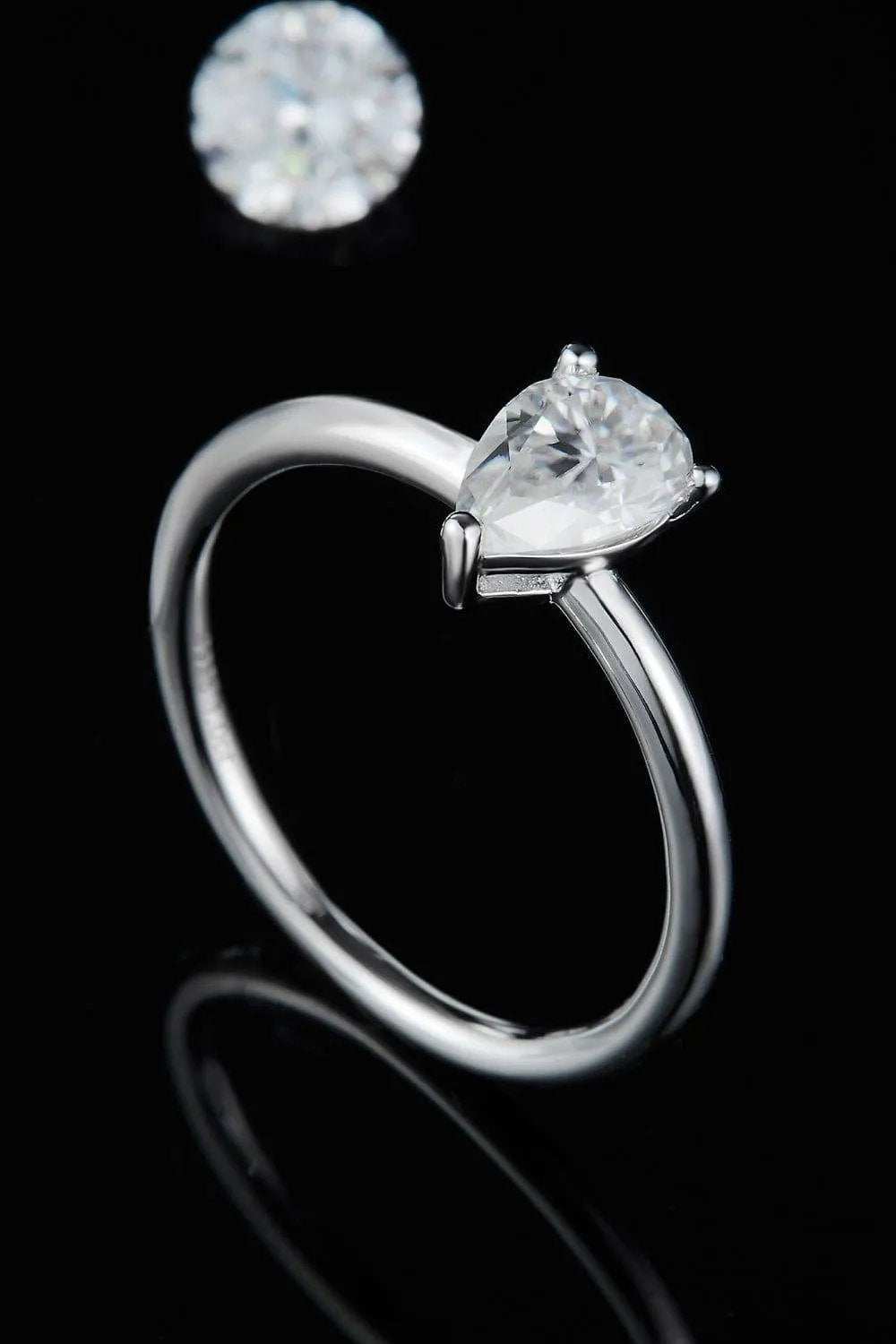 1 Carat Moissanite 925 Sterling Silver Solitaire Ring - Trendsi - Flyclothing LLC