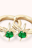 Lab-Grown Emerald Huggie Earrings - Trendsi