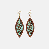 Geometrical Shape Wooden Dangle Earrings - Trendsi - Flyclothing LLC