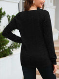 Texture Round Neck Long Sleeve Knit Top - Trendsi - Flyclothing LLC