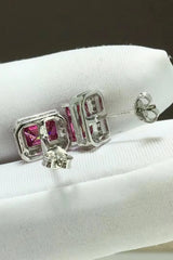 Shiny and Elegant 2 Carat Moissanite Stud Earrings - Trendsi - Flyclothing LLC