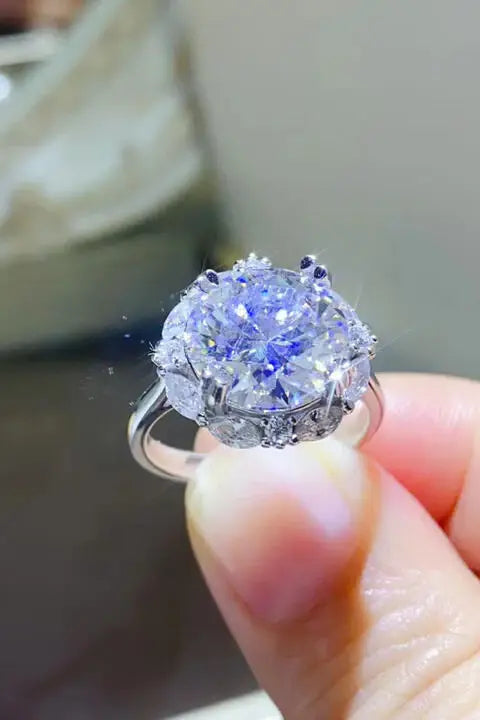 5 Carat Moissanite 925 Sterling Silver Ring - Trendsi - Flyclothing LLC