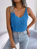 Cable-Knit Scoop Neck Knit Vest - Trendsi - Flyclothing LLC