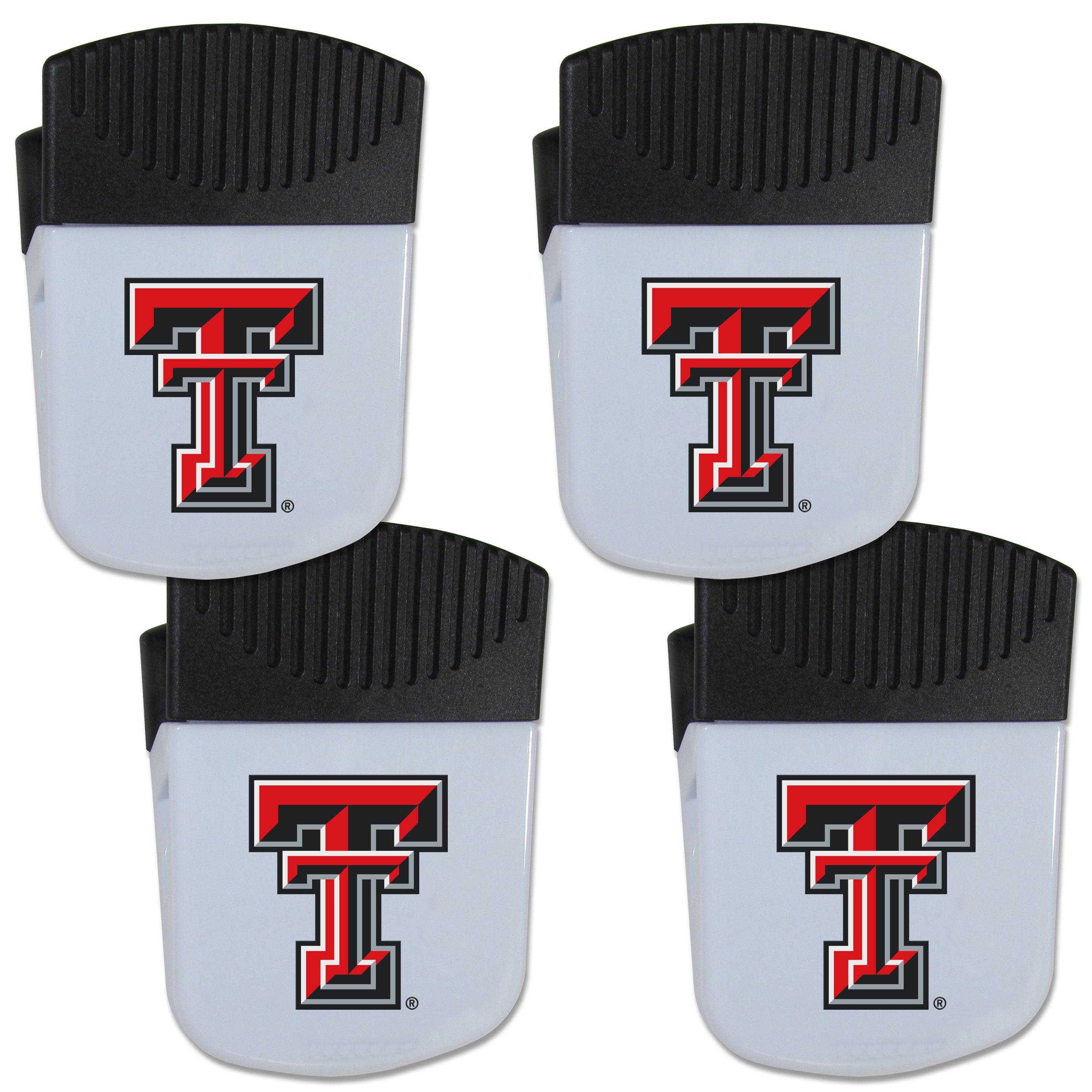 Texas Tech Raiders Chip Clip Magnet with Bottle Opener, 4 pack - Flyclothing LLC