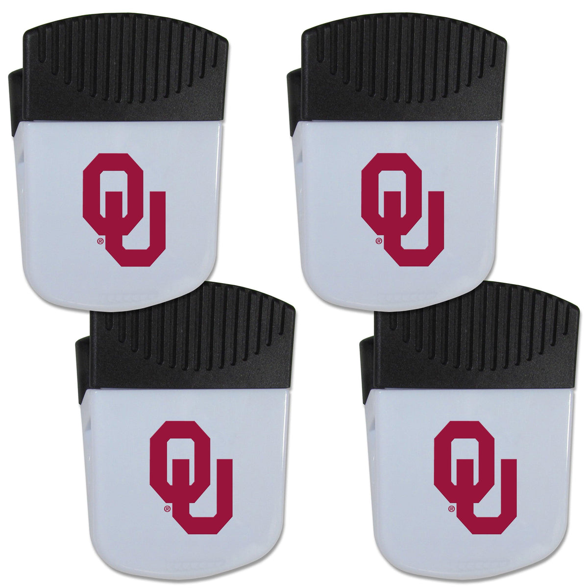 Oklahoma Sooners Chip Clip Magnet with Bottle Opener, 4 pack - Flyclothing LLC