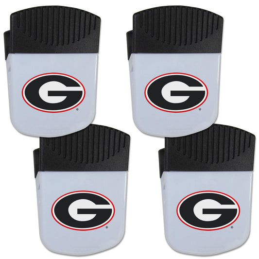 Georgia Bulldogs Chip Clip Magnet with Bottle Opener, 4 pack - Flyclothing LLC