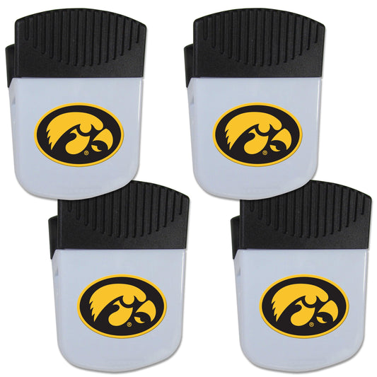 Iowa Hawkeyes Chip Clip Magnet with Bottle Opener, 4 pack - Flyclothing LLC