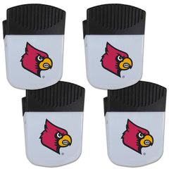 Louisville Cardinals Chip Clip Magnet with Bottle Opener, 4 pack - Flyclothing LLC