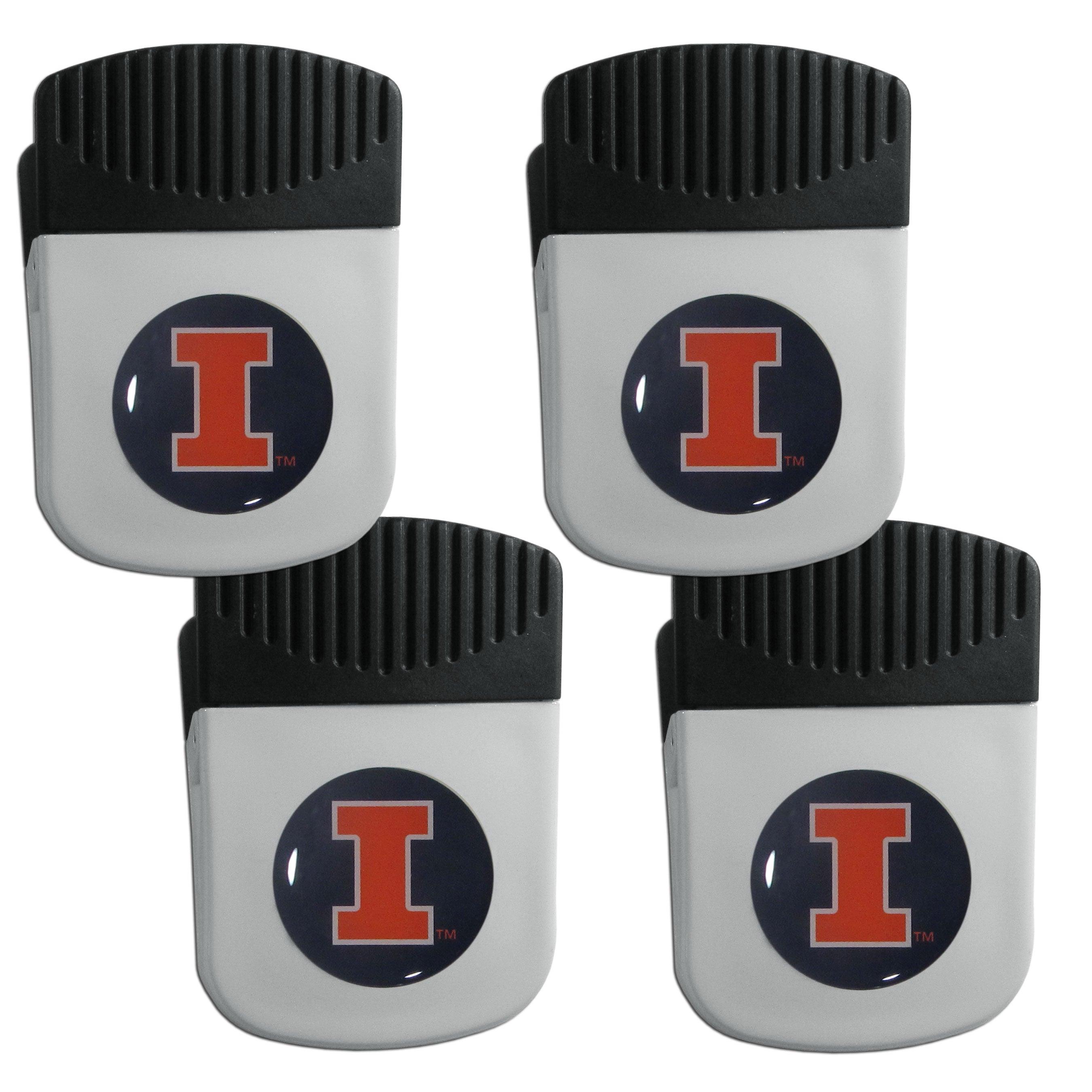 Illinois Fighting Illini Clip Magnet with Bottle Opener, 4 pack - Flyclothing LLC