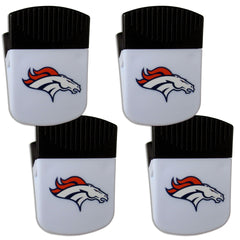 Denver Broncos Chip Clip Magnet with Bottle Opener, 4 pack - Flyclothing LLC