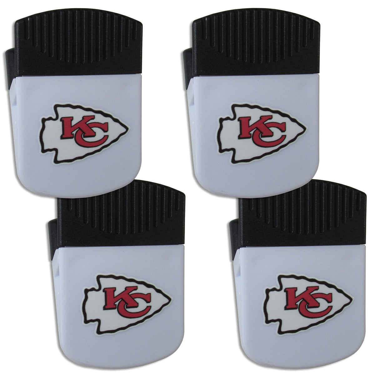 Kansas City Chiefs Chip Clip Magnet with Bottle Opener, 4 pack - Flyclothing LLC