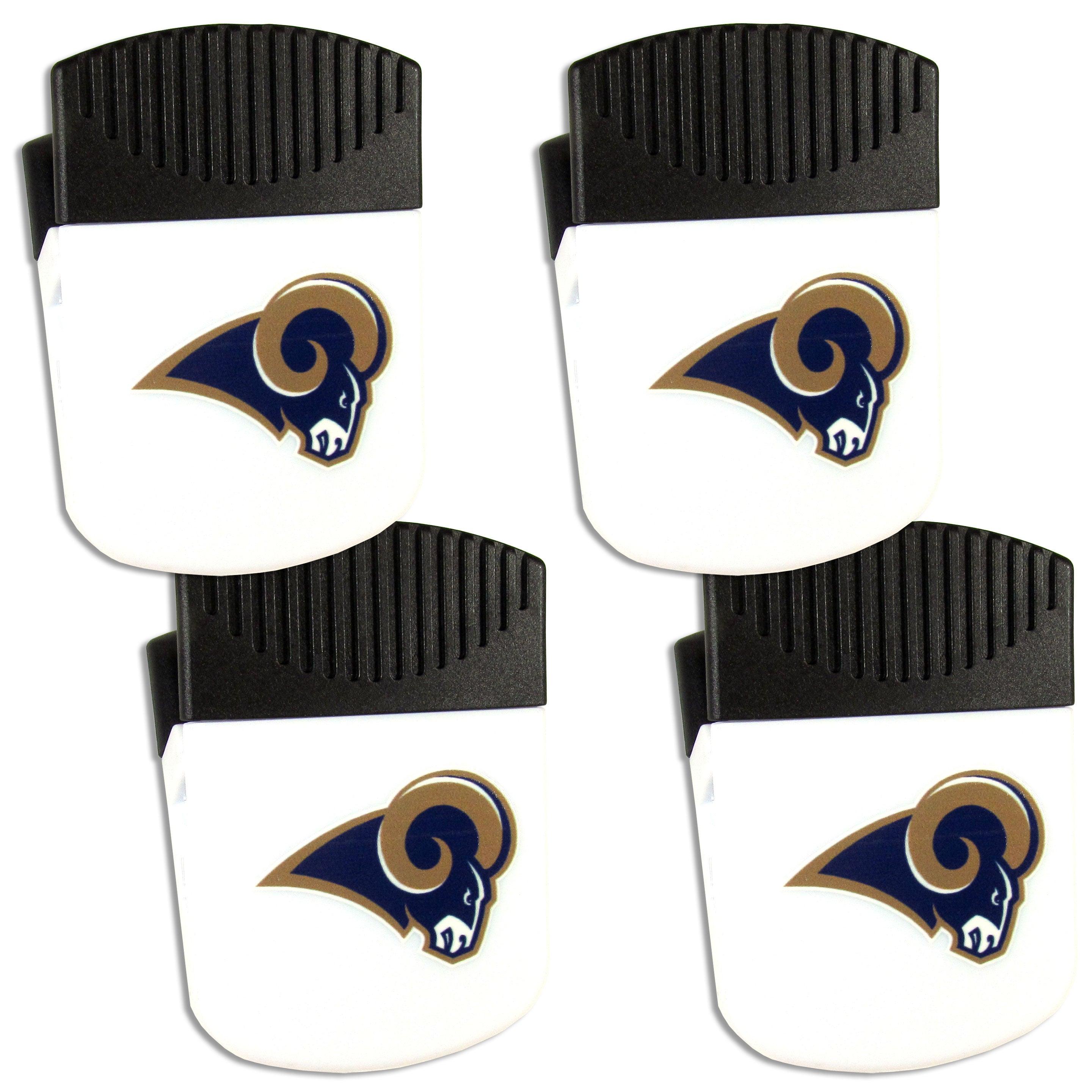 Los Angeles Rams Chip Clip Magnet with Bottle Opener, 4 pack - Flyclothing LLC