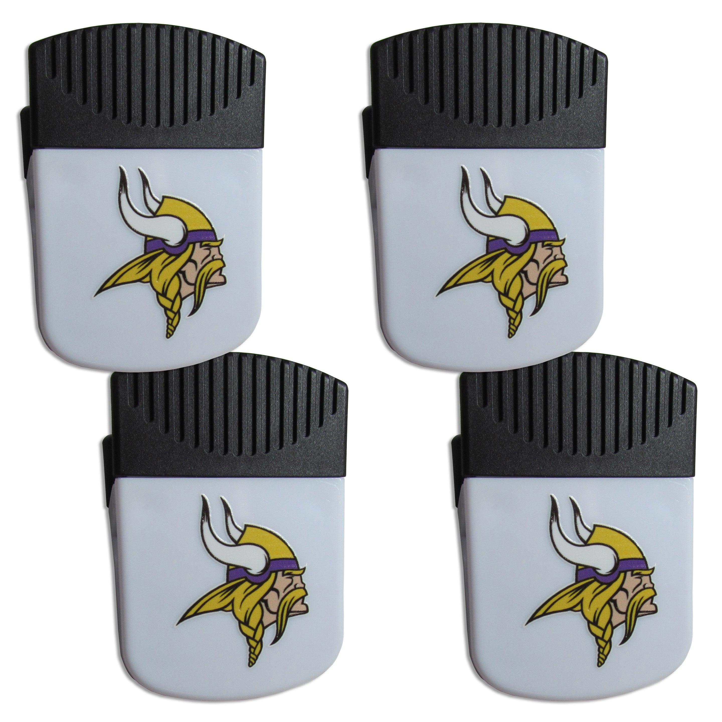 Minnesota Vikings Chip Clip Magnet with Bottle Opener, 4 pack - Flyclothing LLC