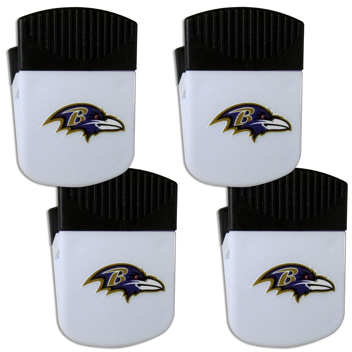 Baltimore Ravens Chip Clip Magnet with Bottle Opener, 4 pack - Flyclothing LLC