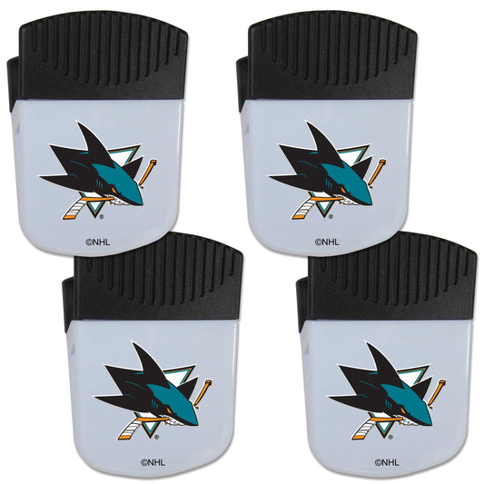 San Jose Sharks® Chip Clip Magnet with Bottle Opener, 4 pack - Flyclothing LLC