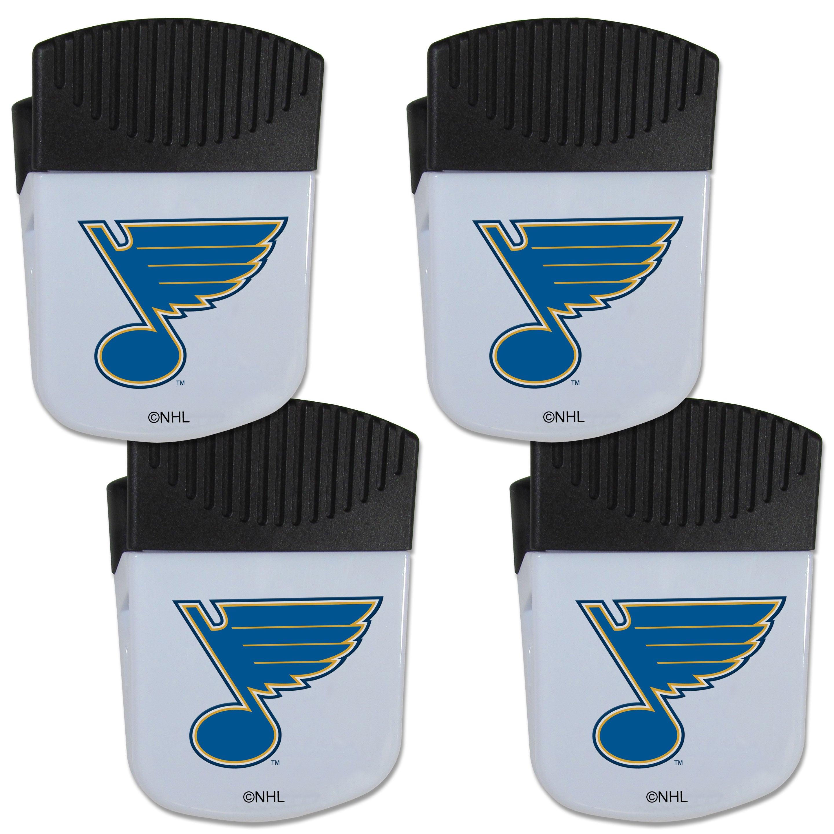 St. Louis Blues® Chip Clip Magnet with Bottle Opener, 4 pack - Flyclothing LLC