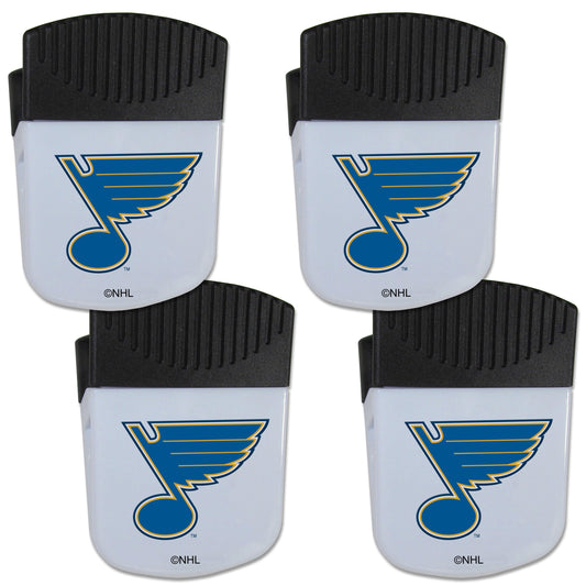 St. Louis Blues® Chip Clip Magnet with Bottle Opener, 4 pack - Flyclothing LLC