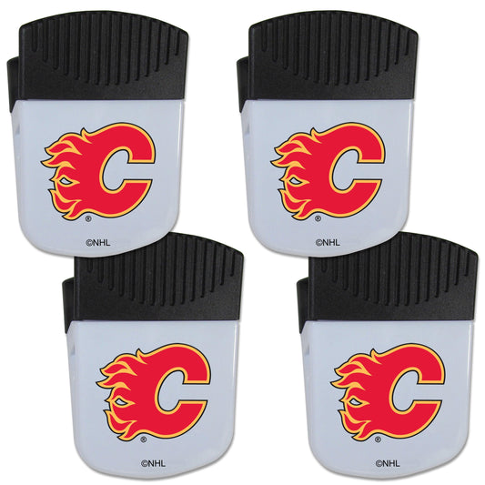 Calgary Flames® Chip Clip Magnet with Bottle Opener, 4 pack - Flyclothing LLC