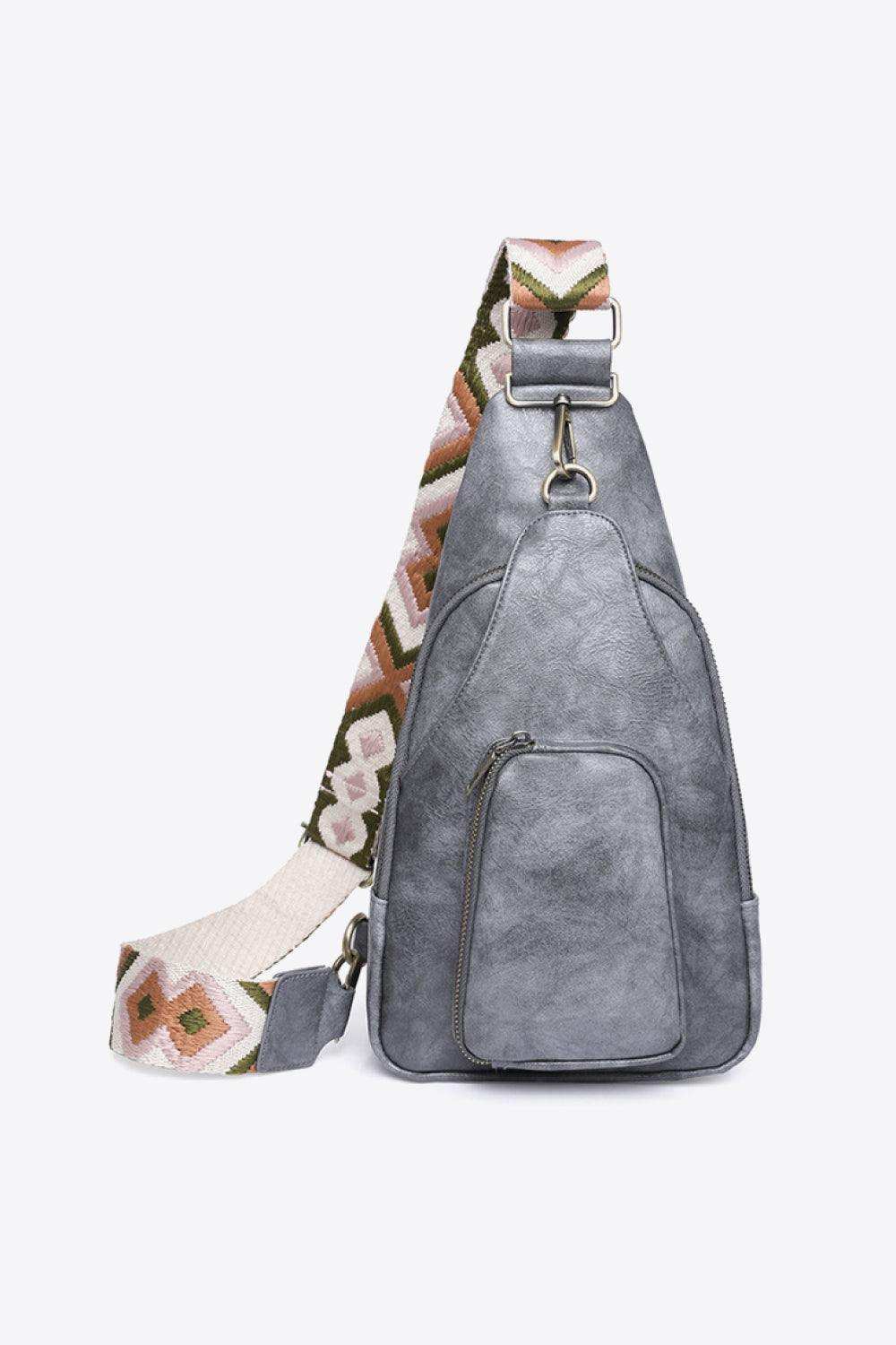Take A Trip PU Leather Sling Bag - Trendsi - Flyclothing LLC
