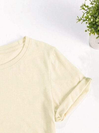 Graphic Round Neck Short Sleeve T-Shirt - Trendsi - Flyclothing LLC