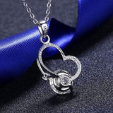 2 Carat Moissanite Heart 925 Sterling Silver Necklace - Trendsi - Flyclothing LLC