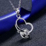 2 Carat Moissanite Heart 925 Sterling Silver Necklace - Trendsi - Flyclothing LLC