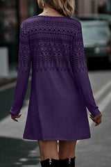 Printed Round Neck Long Sleeve T-Shirt - Trendsi