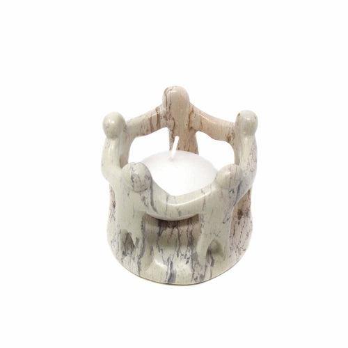 Natural Soapstone Circle of Friends Sculpture - Smolart