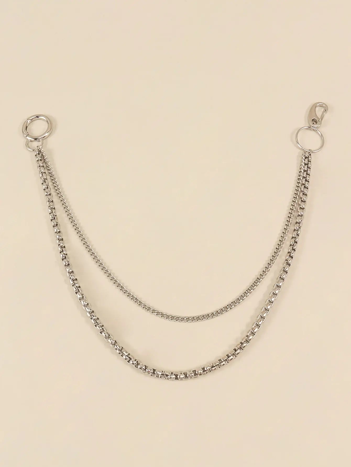Double-Layered Metal Chain Belt - Trendsi - Flyclothing LLC