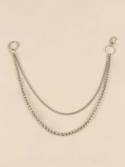 Double-Layered Metal Chain Belt - Trendsi - Flyclothing LLC