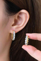 7.2 Carat Moissanite 925 Sterling Silver Earrings - Trendsi