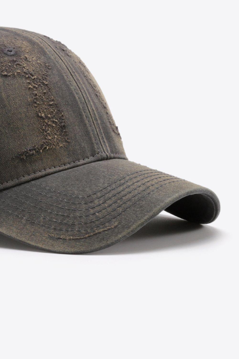 Distressed Adjustable Baseball Cap - Trendsi
