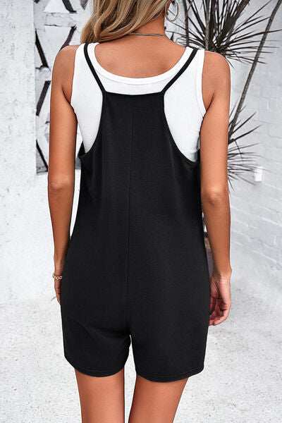 Spaghetti Strap Romper with Pockets - Trendsi - Flyclothing LLC