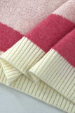 Color Block Turtleneck Dropped Shoulder Sweater - Trendsi - Flyclothing LLC