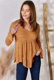 Hailey & Co Full Size V-Neck Flounce Sleeve Blouse - Trendsi - Flyclothing LLC
