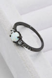 925 Sterling Silver Round Opal Ring - Trendsi