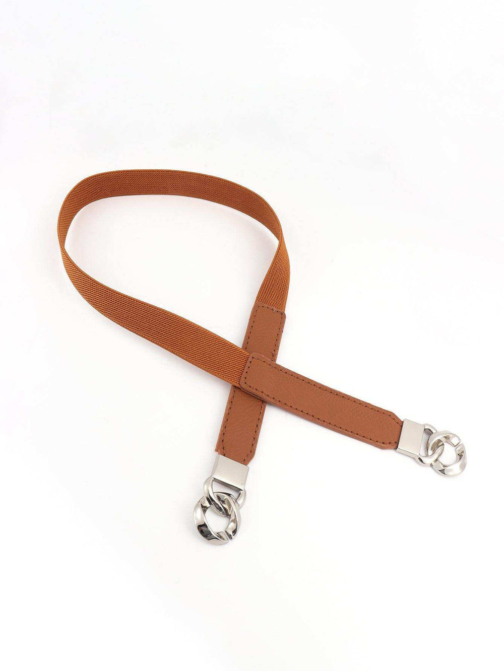 Zinc Alloy Buckle Elastic PU Belt - Trendsi - Flyclothing LLC