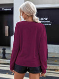 Lace Detail V-Neck Long Sleeve Top - Trendsi - Flyclothing LLC