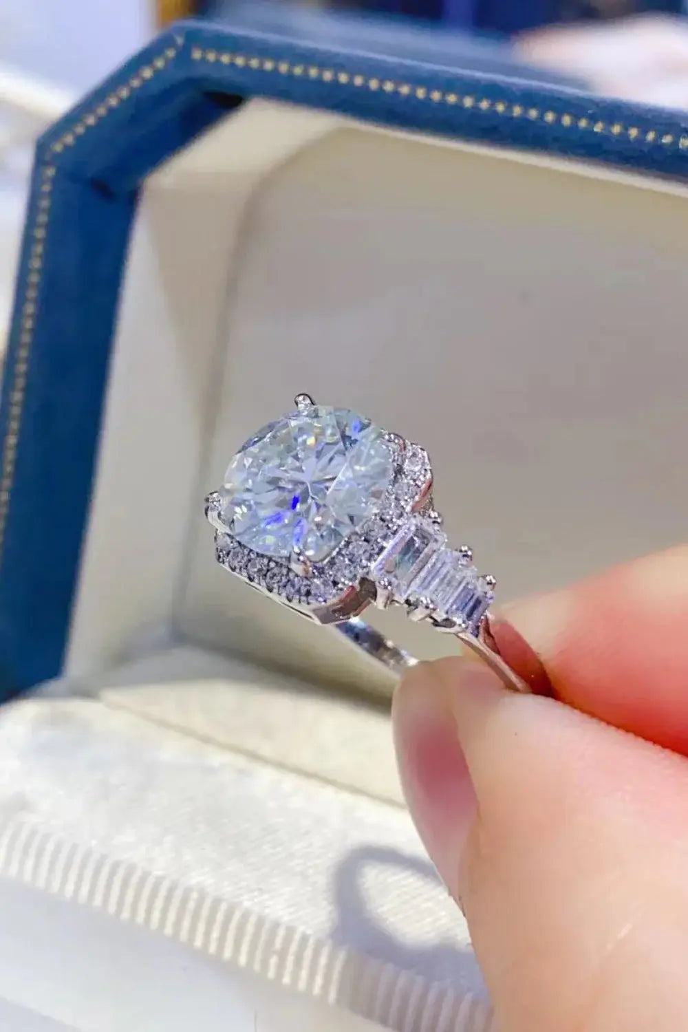 3 Carat Moissanite 925 Sterling Silver Ring - Trendsi - Flyclothing LLC