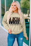 Letter Graphic Leopard Dropped Shoulder Sweatshirt - Trendsi