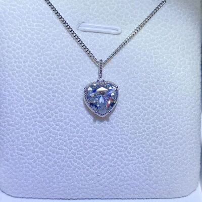 2 Carat Moissanite 925 Sterling Silver Necklace - Trendsi