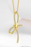 Zircon Bow Pendant Necklace - Flyclothing LLC